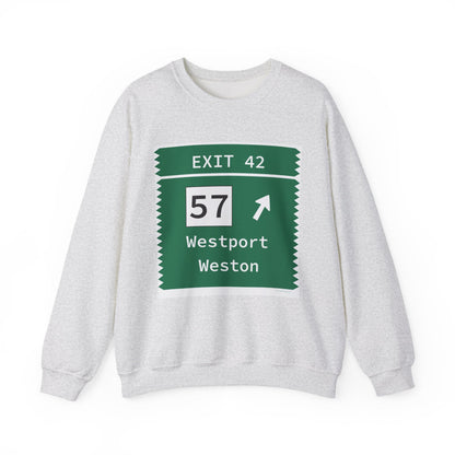 merritt parkway exit 42 sweatshirt -- westport connecticut gifts and merch by Finding Connecticut 