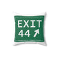 merritt parkway exit 44  decor pillow - Fairfield Connecticut gifts and merch by  finding connecticut 