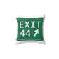 merritt parkway exit 44  decor pillow - Fairfield Connecticut gifts and merch by  finding connecticut 