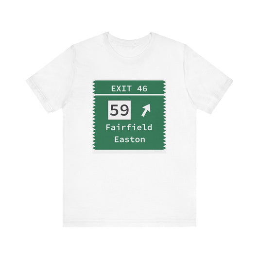 merritt parkway exit 46 t shirt - fairfield connecticut gifts and merch by finding connecticut 