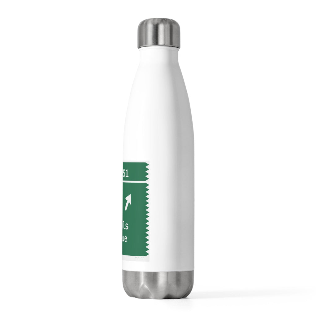 merritt parkway exit 51 water bottle -merritt parkway and Connecticut gifts and merch by Finding Connecticut 