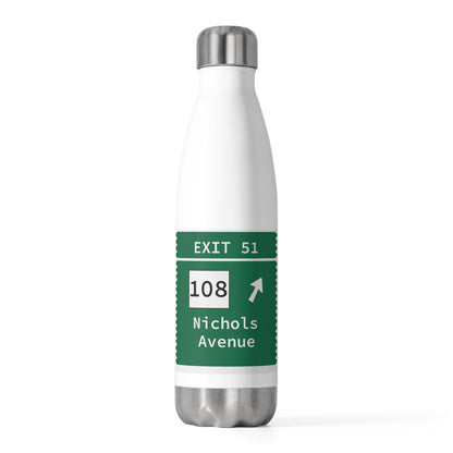 merritt parkway exit 51 water bottle -merritt parkway and Connecticut gifts and merch by Finding Connecticut 