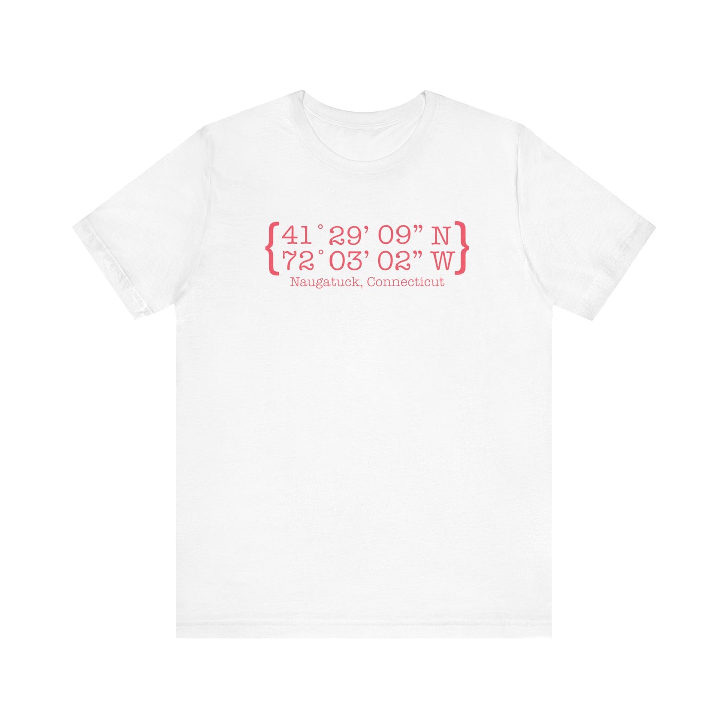 naugatuck coordinates // naugatuck connecticut unisex t shirts // finding connecticut