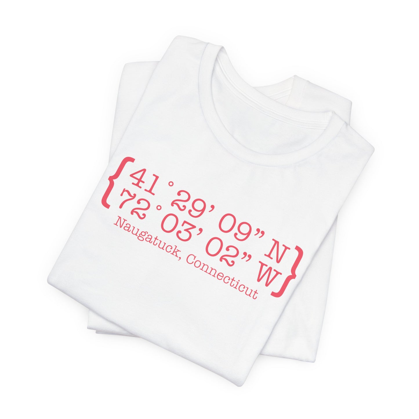 naugatuck coordinates // naugatuck connecticut unisex t shirts // finding connecticut