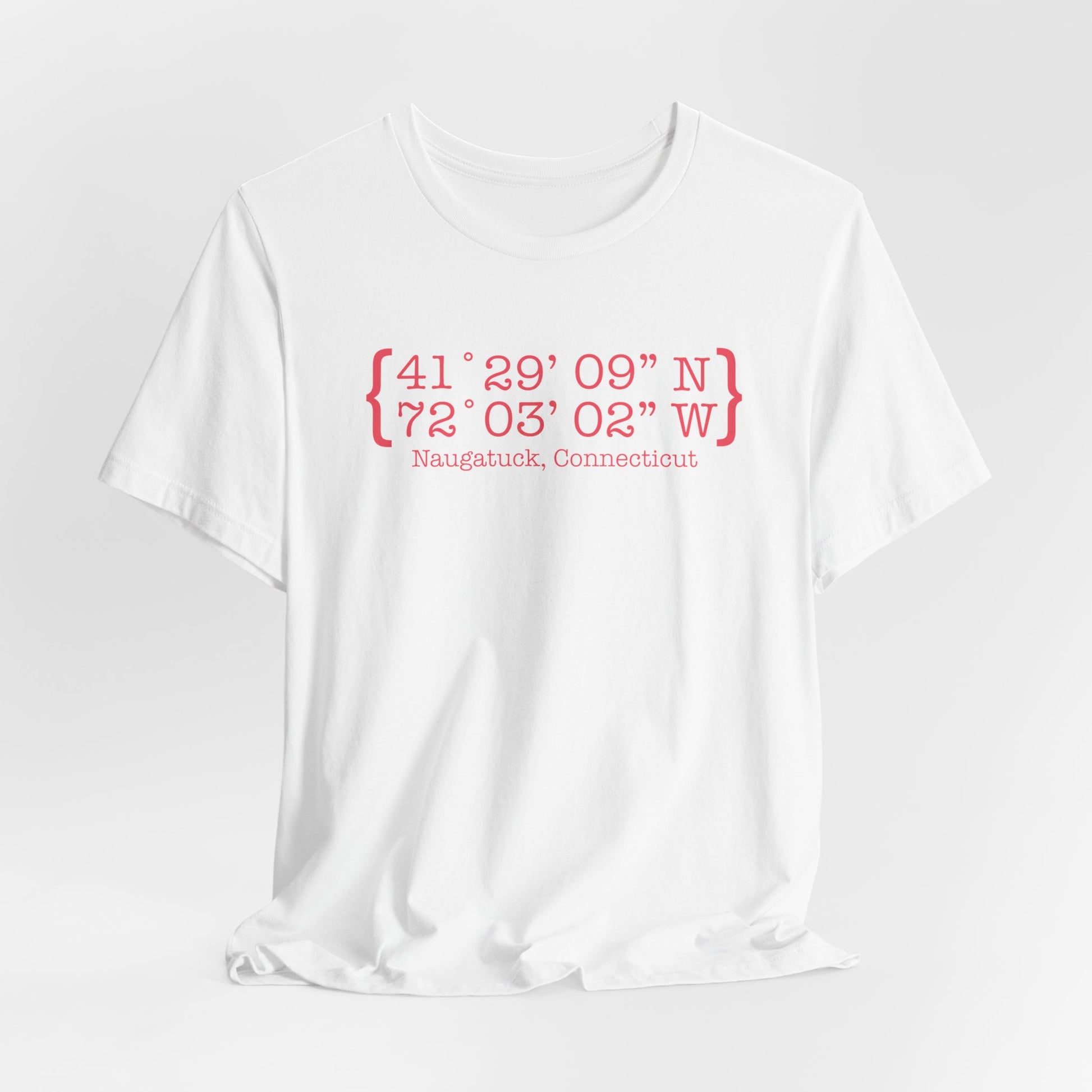 naugatuck coordinates // naugatuck connecticut unisex t shirts // finding connecticut