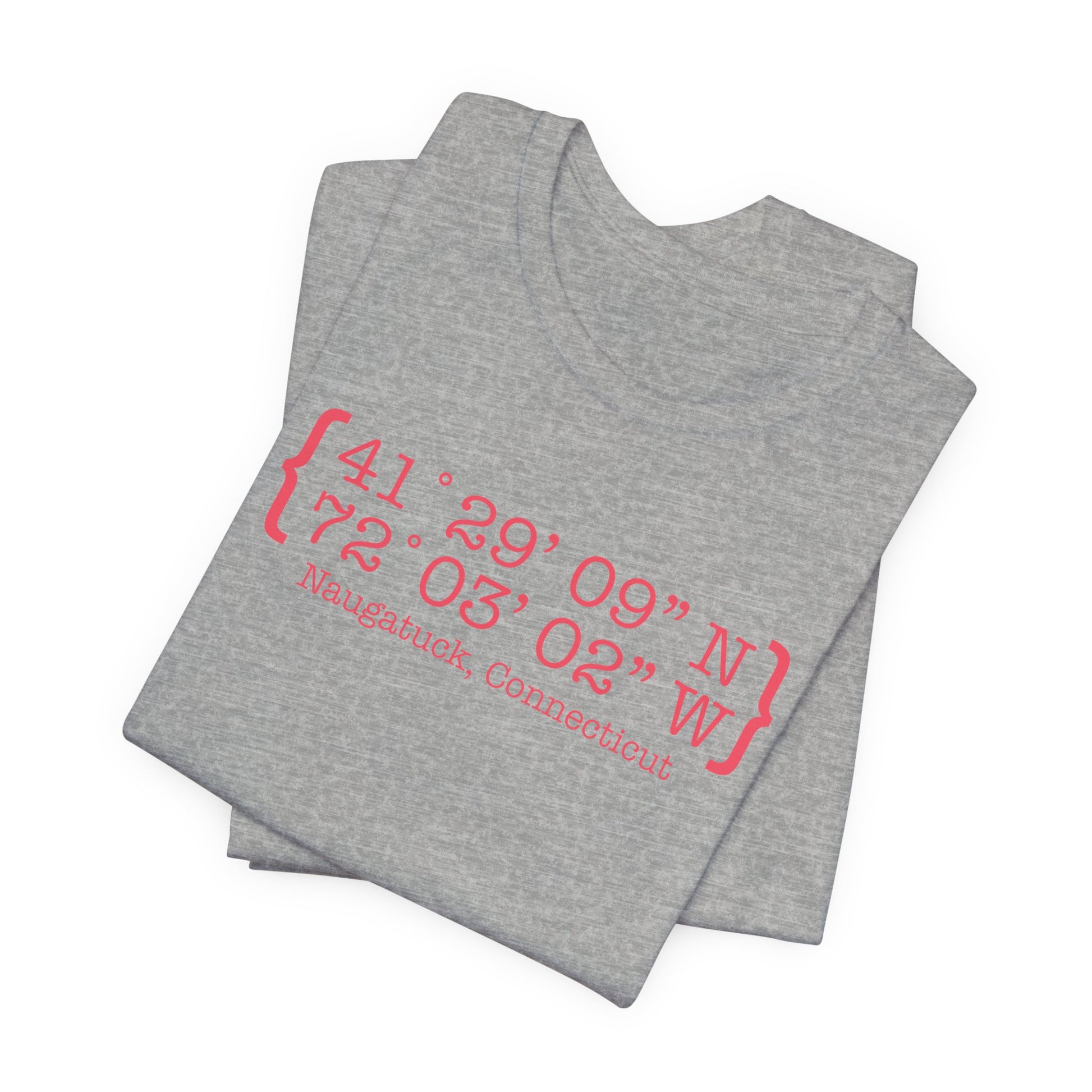 naugatuck coordinates // naugatuck connecticut unisex t shirts // finding connecticut