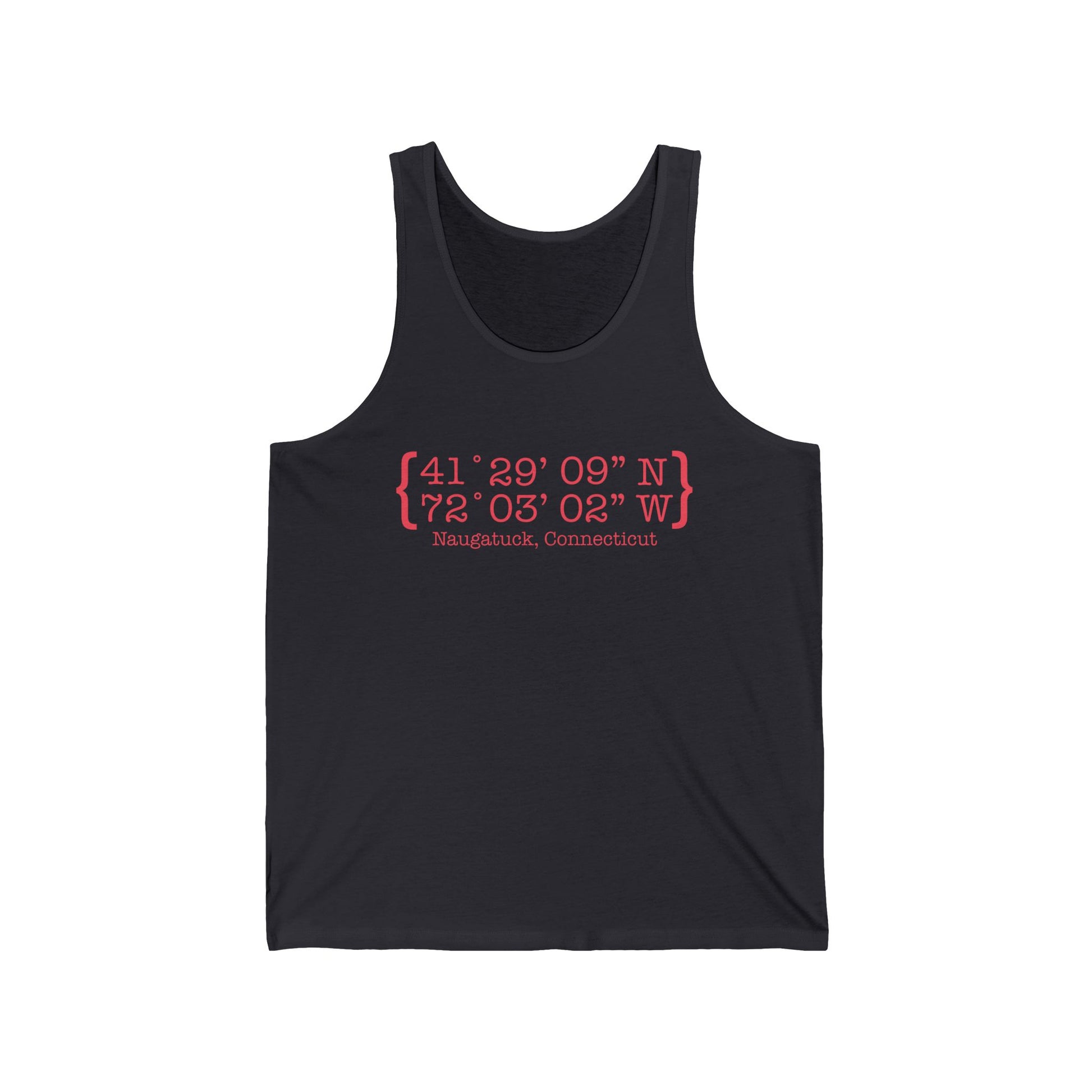 naugatuck coordinates // naugatuck connecticut unisex tank tops   // finding connecticut 