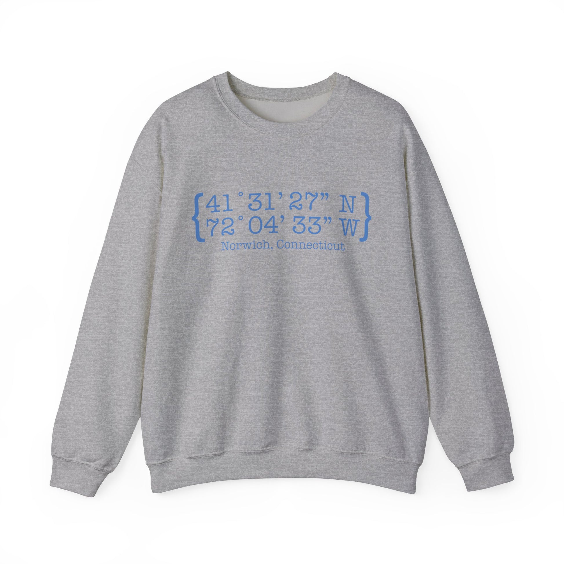 norwich Coordinates // norwich connecticut  unisex sweatshirt  // finding connecticut 