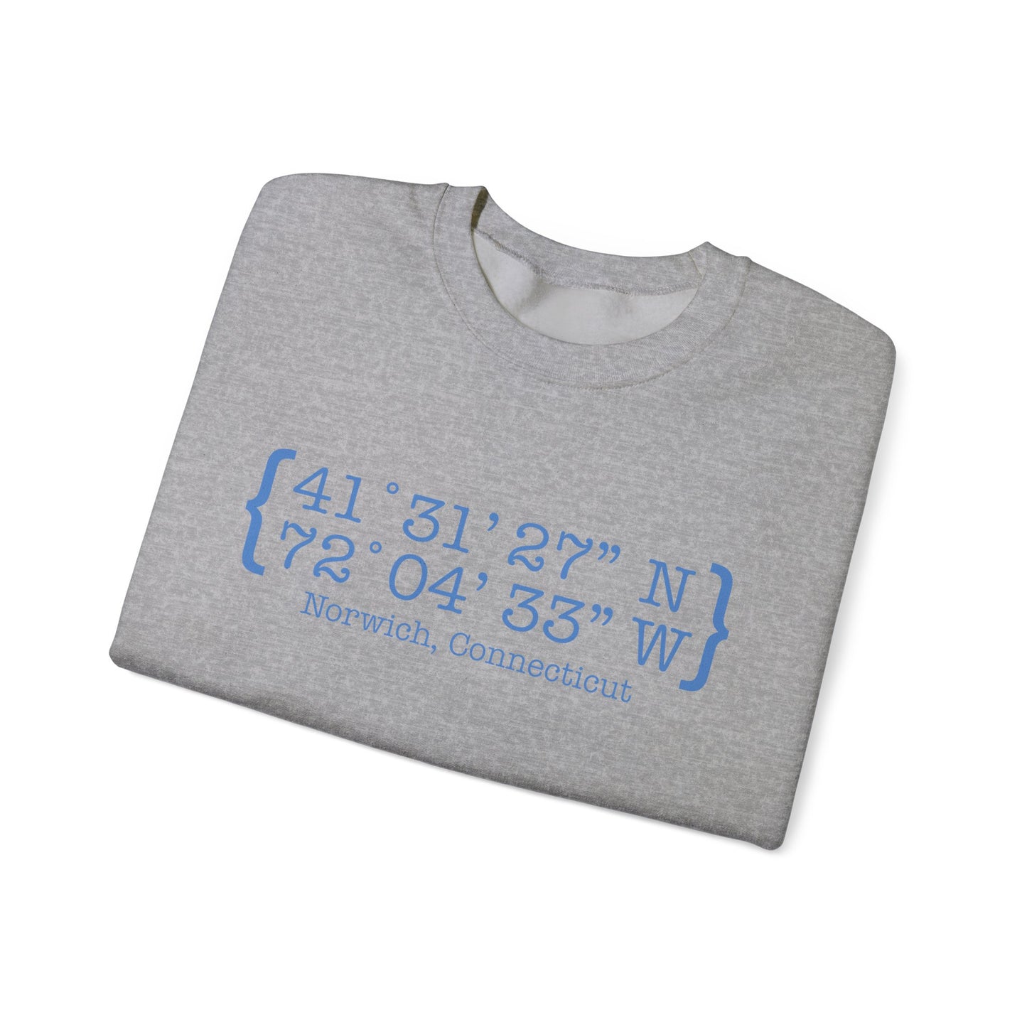 norwich Coordinates // norwich connecticut  unisex sweatshirt  // finding connecticut 