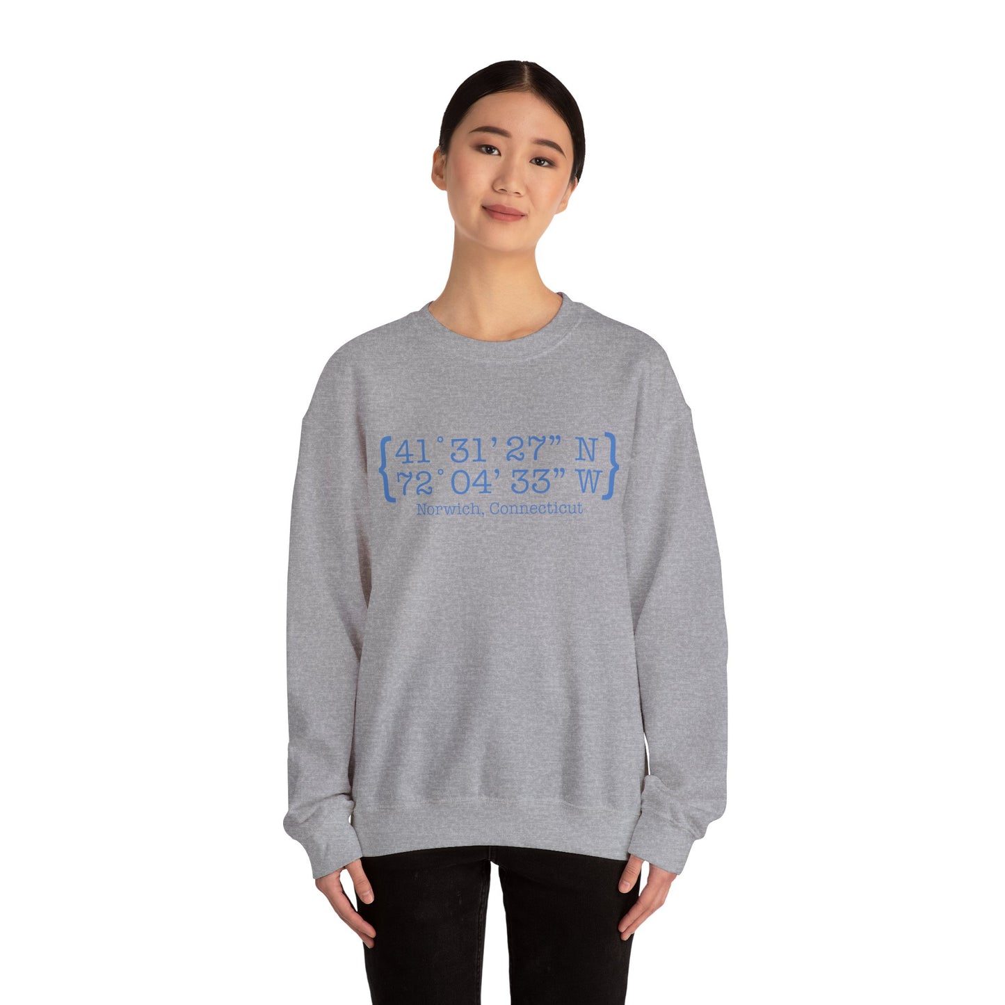 norwich Coordinates // norwich connecticut  unisex sweatshirt  // finding connecticut 