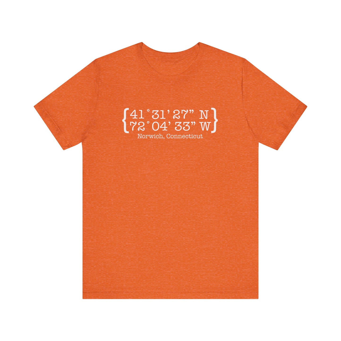 norwich Coordinates // norwich ct unisex t shirts   // finding connecticut 