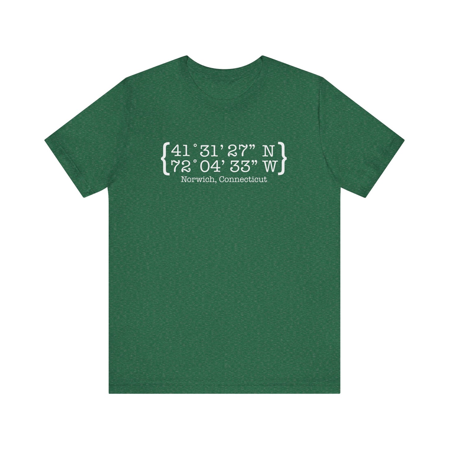 norwich Coordinates // norwich ct unisex t shirts   // finding connecticut 