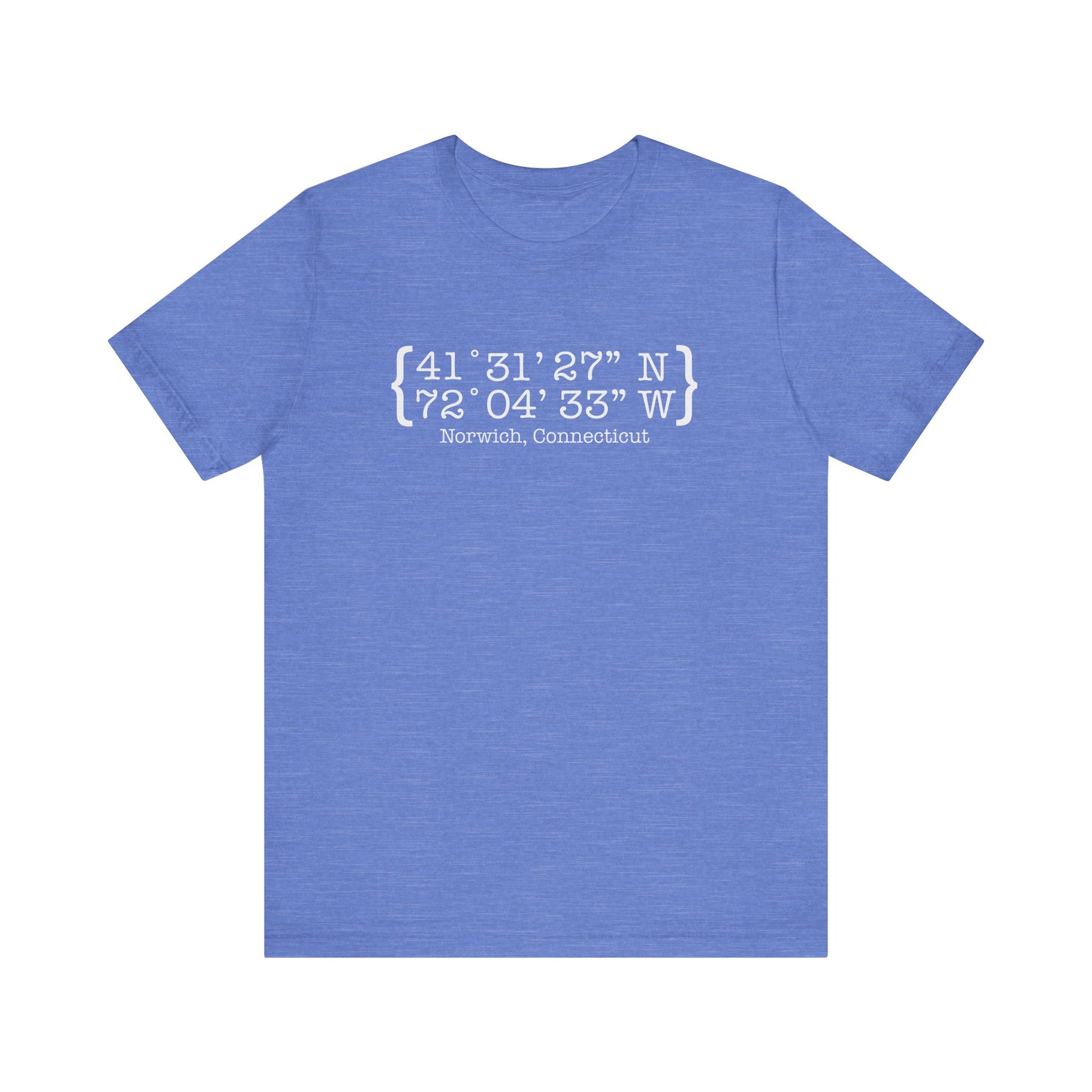 norwich Coordinates // norwich ct unisex t shirts   // finding connecticut 