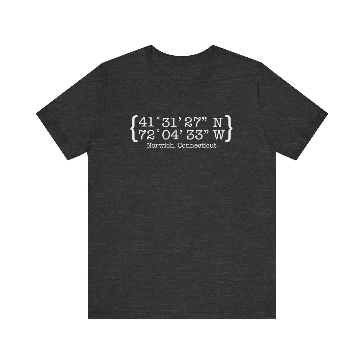 norwich Coordinates // norwich ct unisex t shirts   // finding connecticut 