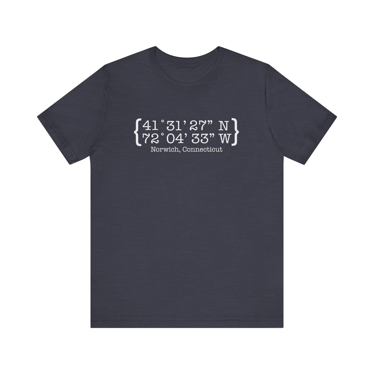 norwich Coordinates // norwich ct unisex t shirts   // finding connecticut 