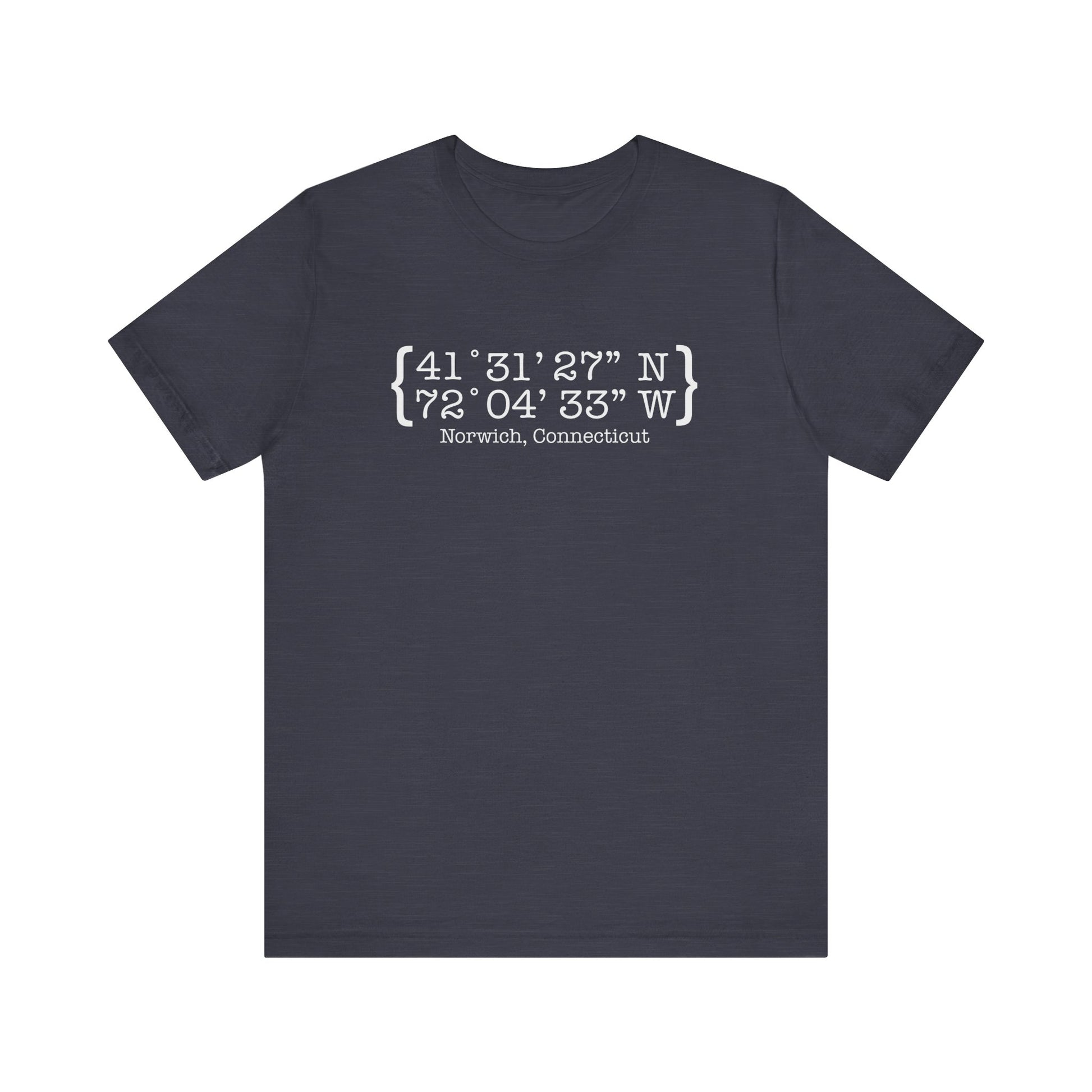 norwich Coordinates // norwich ct unisex t shirts   // finding connecticut 