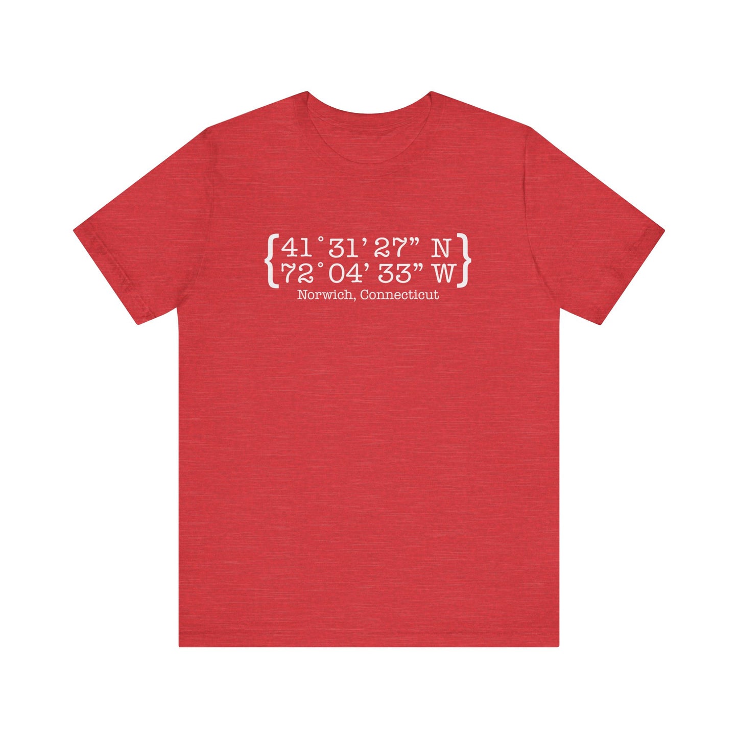 norwich Coordinates // norwich ct unisex t shirts   // finding connecticut 