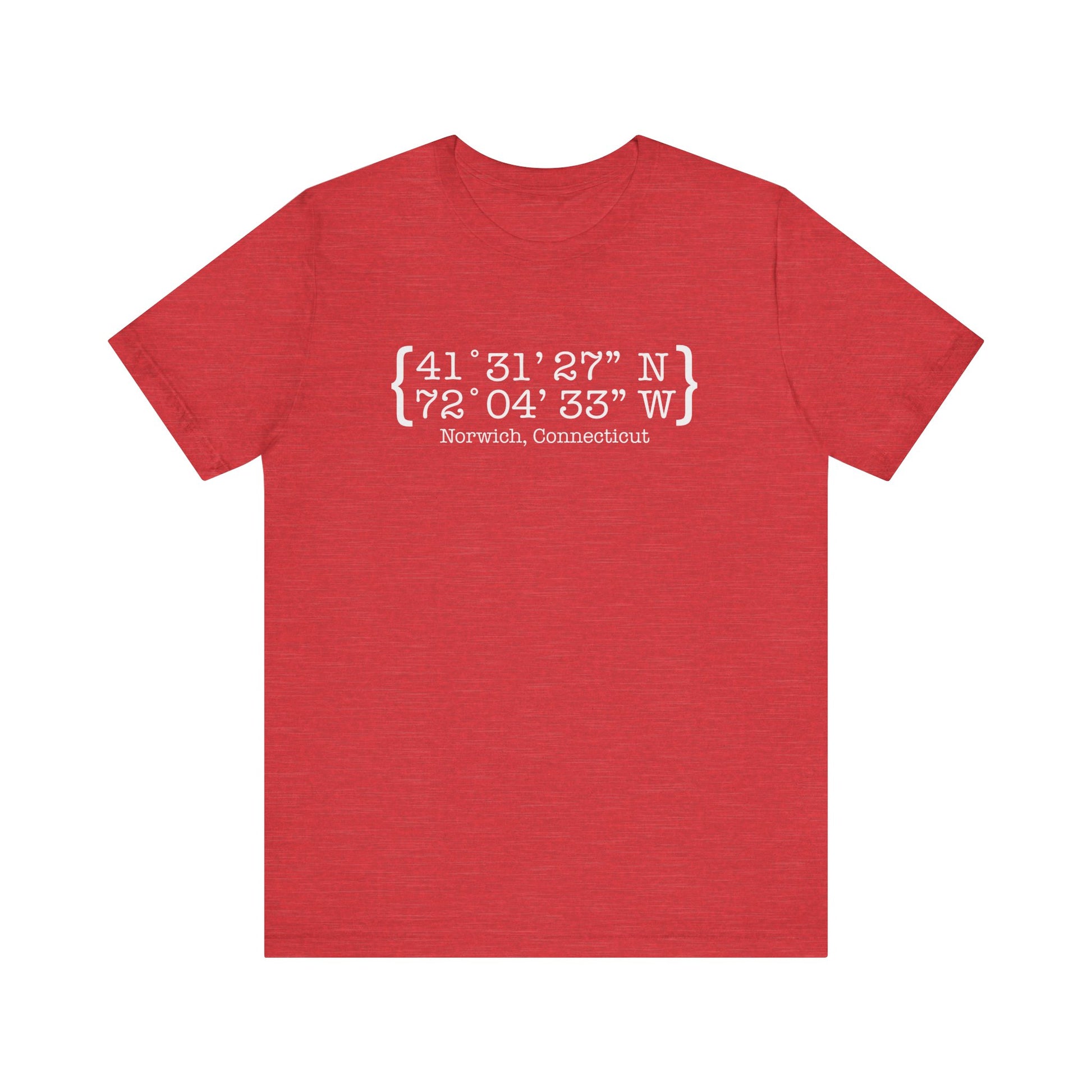 norwich Coordinates // norwich ct unisex t shirts   // finding connecticut 