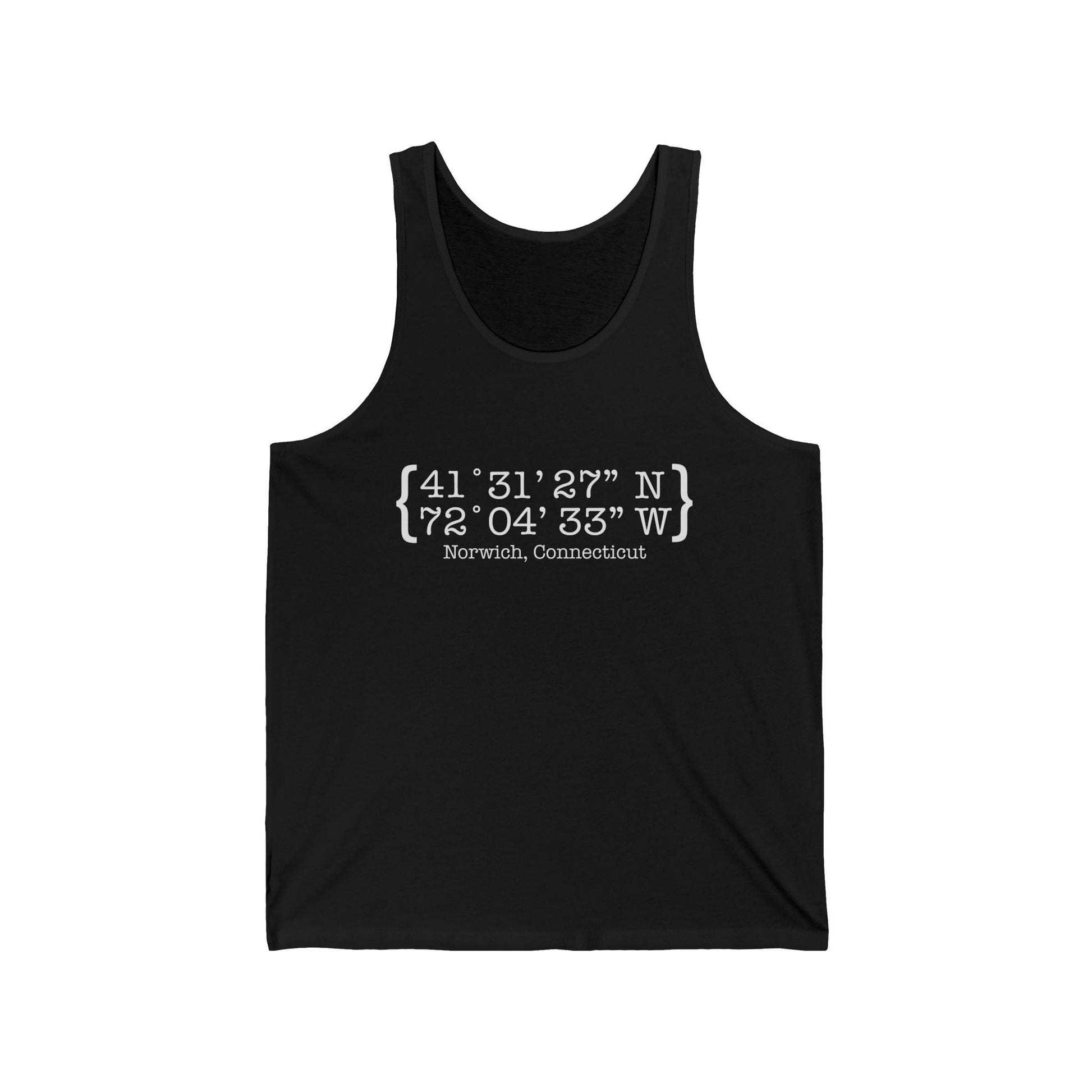 norwich Coordinates // norwich ct unisex tank tops shirts  // finding connecticut 