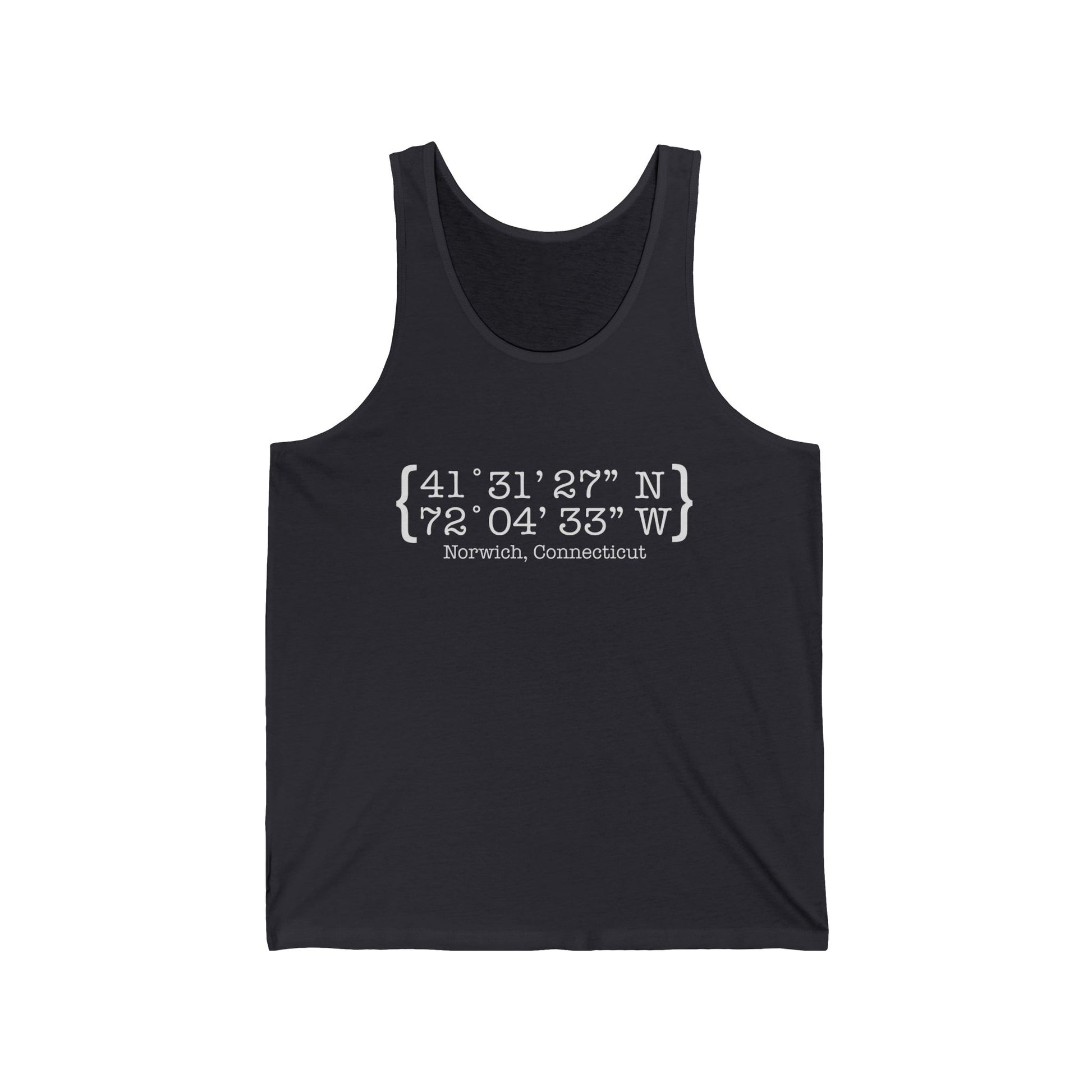 norwich Coordinates // norwich ct unisex tank tops shirts  // finding connecticut 