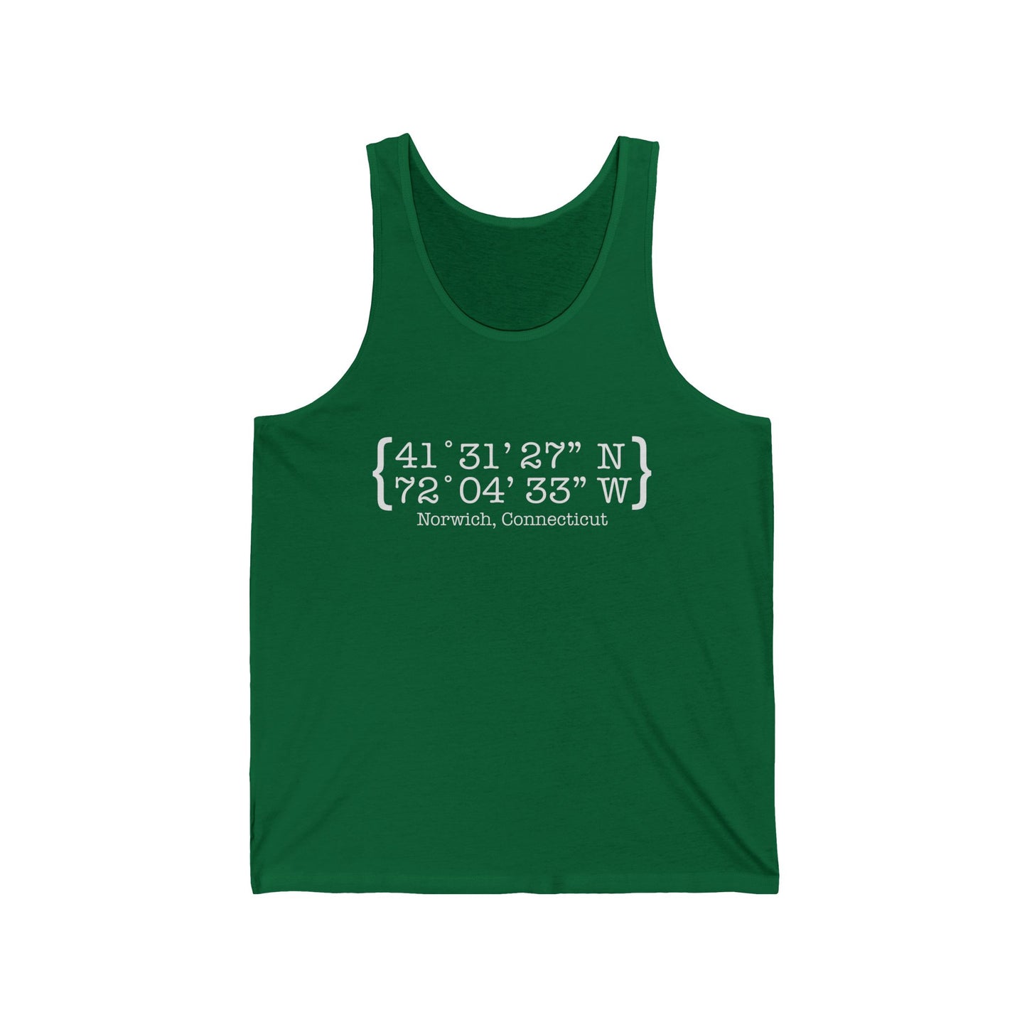 norwich Coordinates // norwich ct unisex tank tops shirts  // finding connecticut 