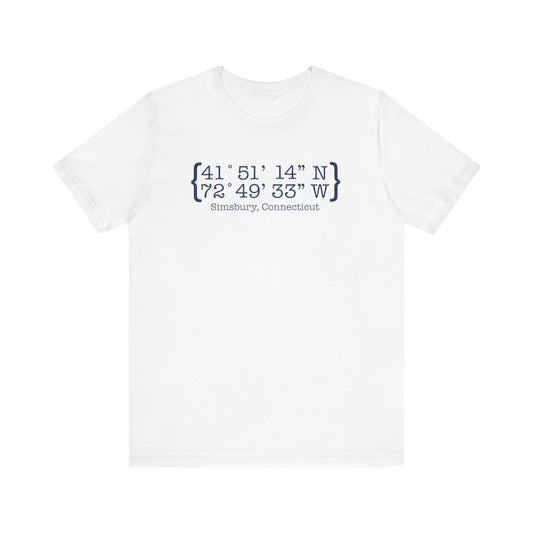 simsbury coordinates // simsbury connecticut champion unisex t shirt// finding connecticut 