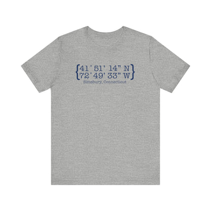 simsbury coordinates // simsbury connecticut champion unisex t shirt// finding connecticut 