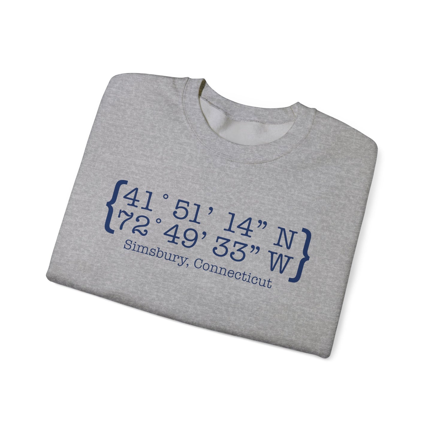  simsbury coordinates // simsbury connecticut  unisex sweatshirt// finding connecticut 