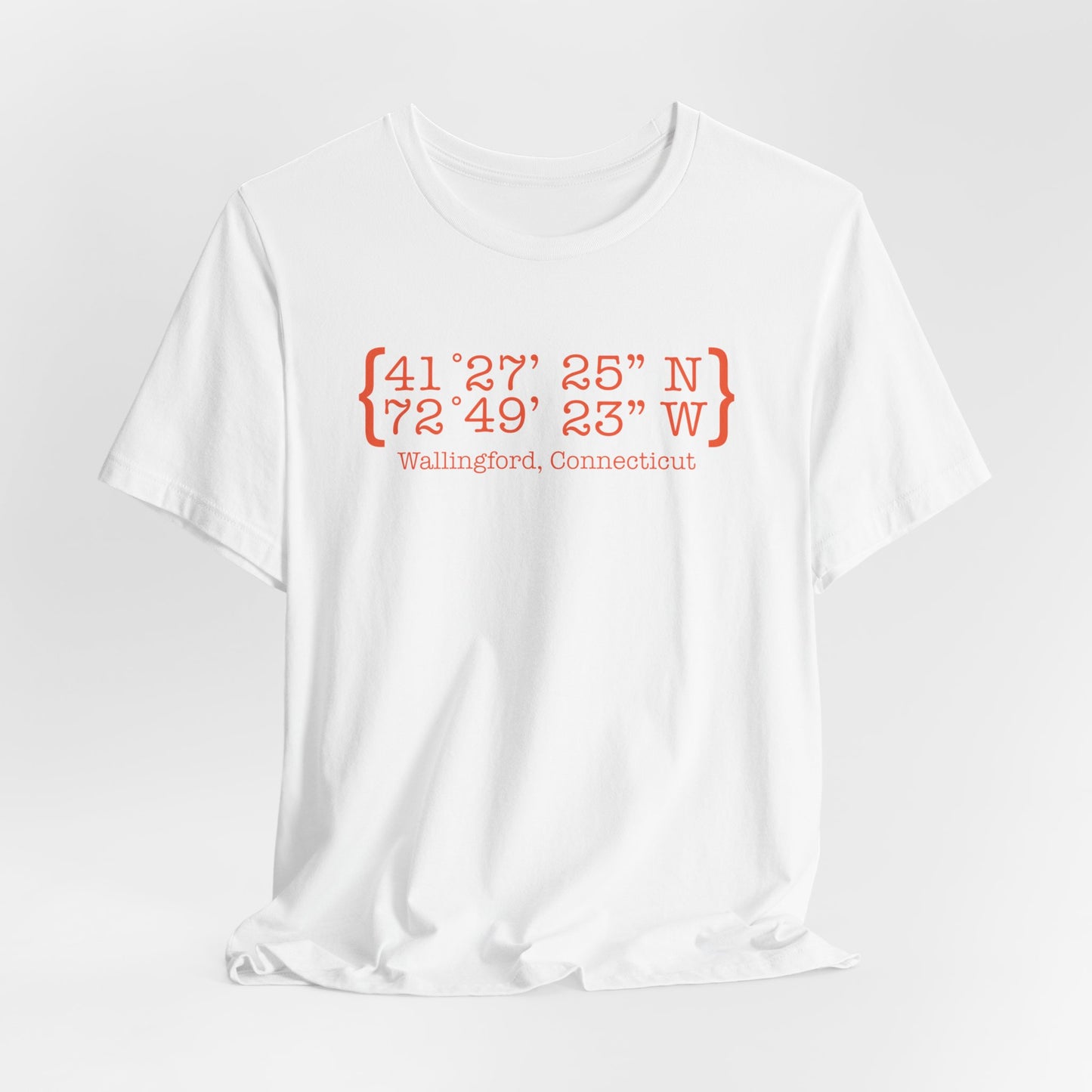 wallingford coordinates // wallingford connecticut unisex t shirt  // finding connecticut 