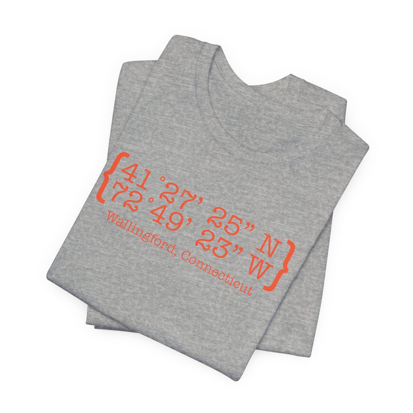 wallingford coordinates // wallingford connecticut unisex t shirt  // finding connecticut 