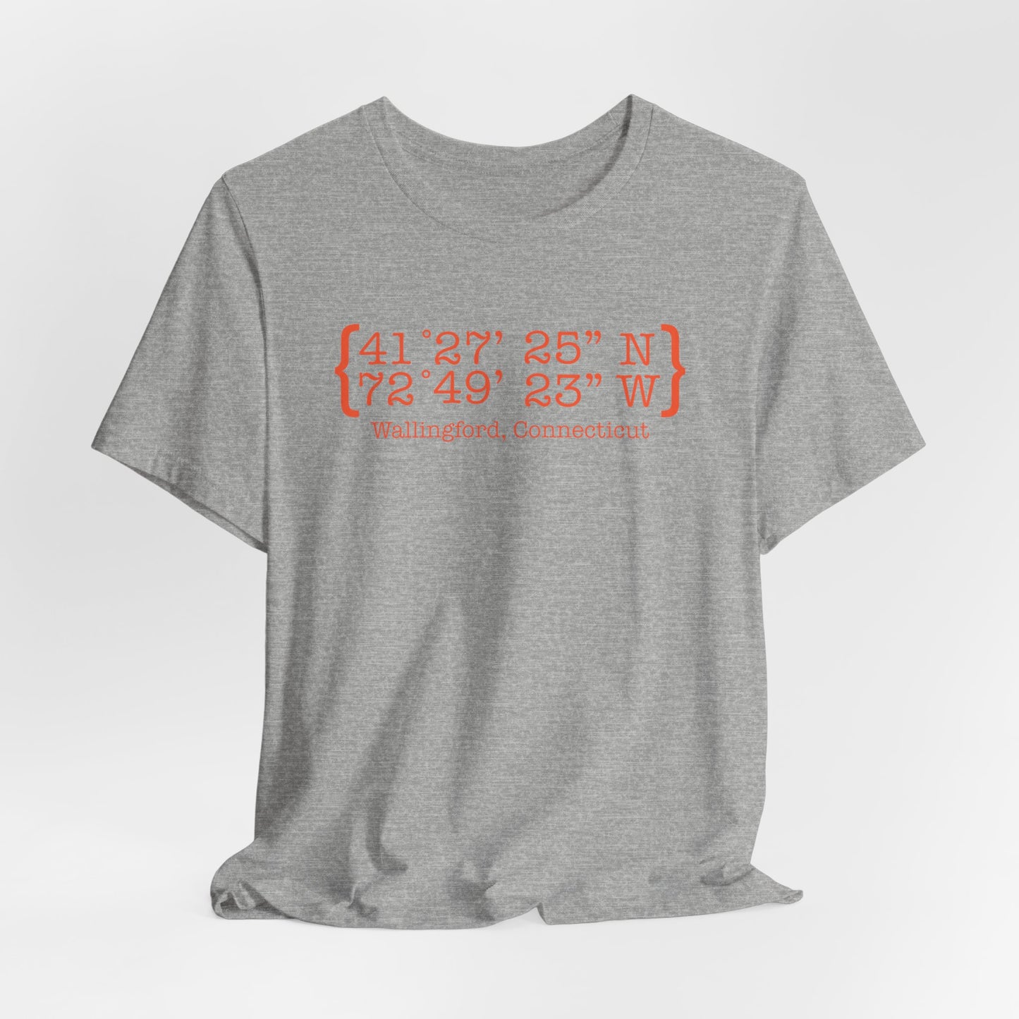 wallingford coordinates // wallingford connecticut unisex t shirt  // finding connecticut 