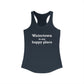 watertown is my happy place womens tank top shirt. watertown connecticut gifts and merch by finding connecticut 