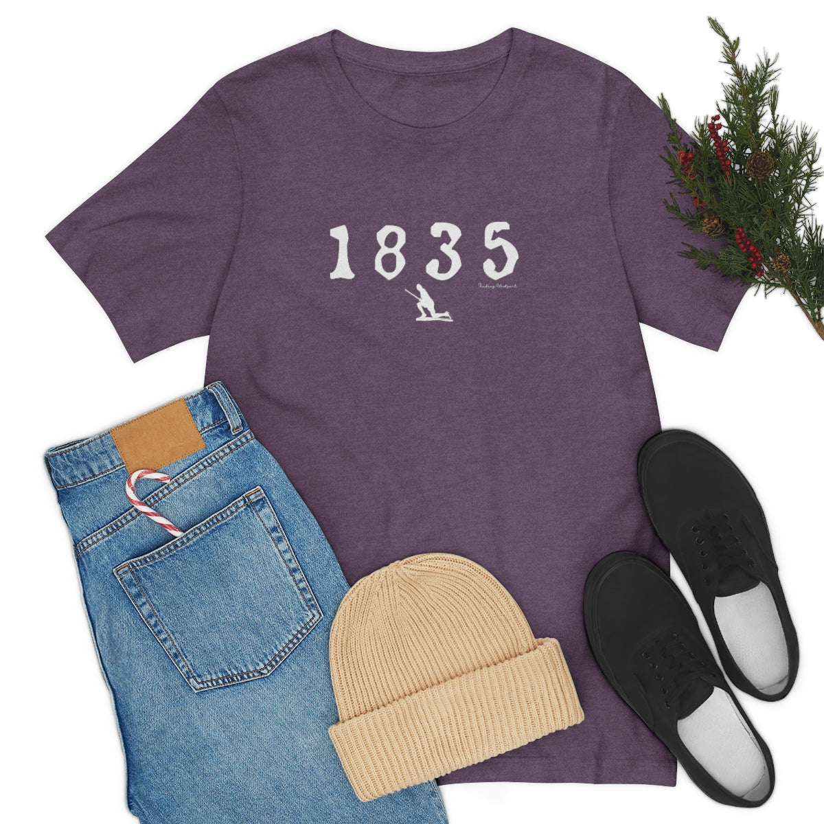 1835 Westport - White Unisex Jersey Short Sleeve Tee