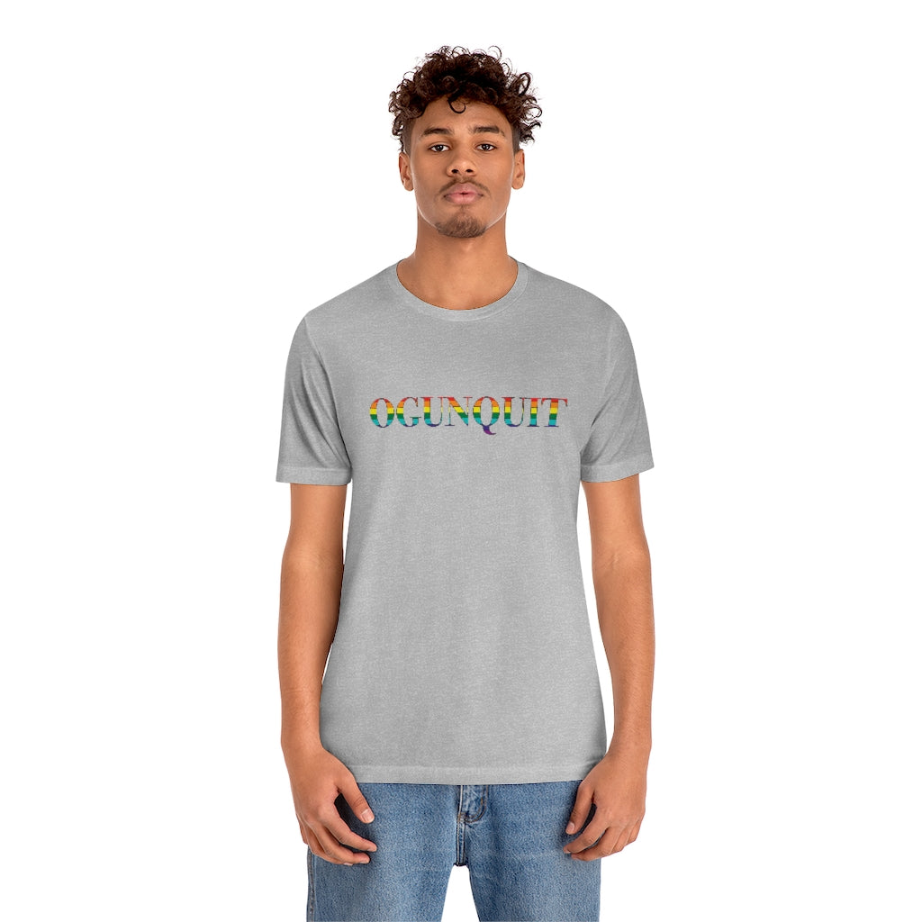 Ogunquit Rainbow Unisex Jersey Short Sleeve Tee