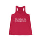 I'd rather be in Saugatuck. Women's Flowy Racerback Tank