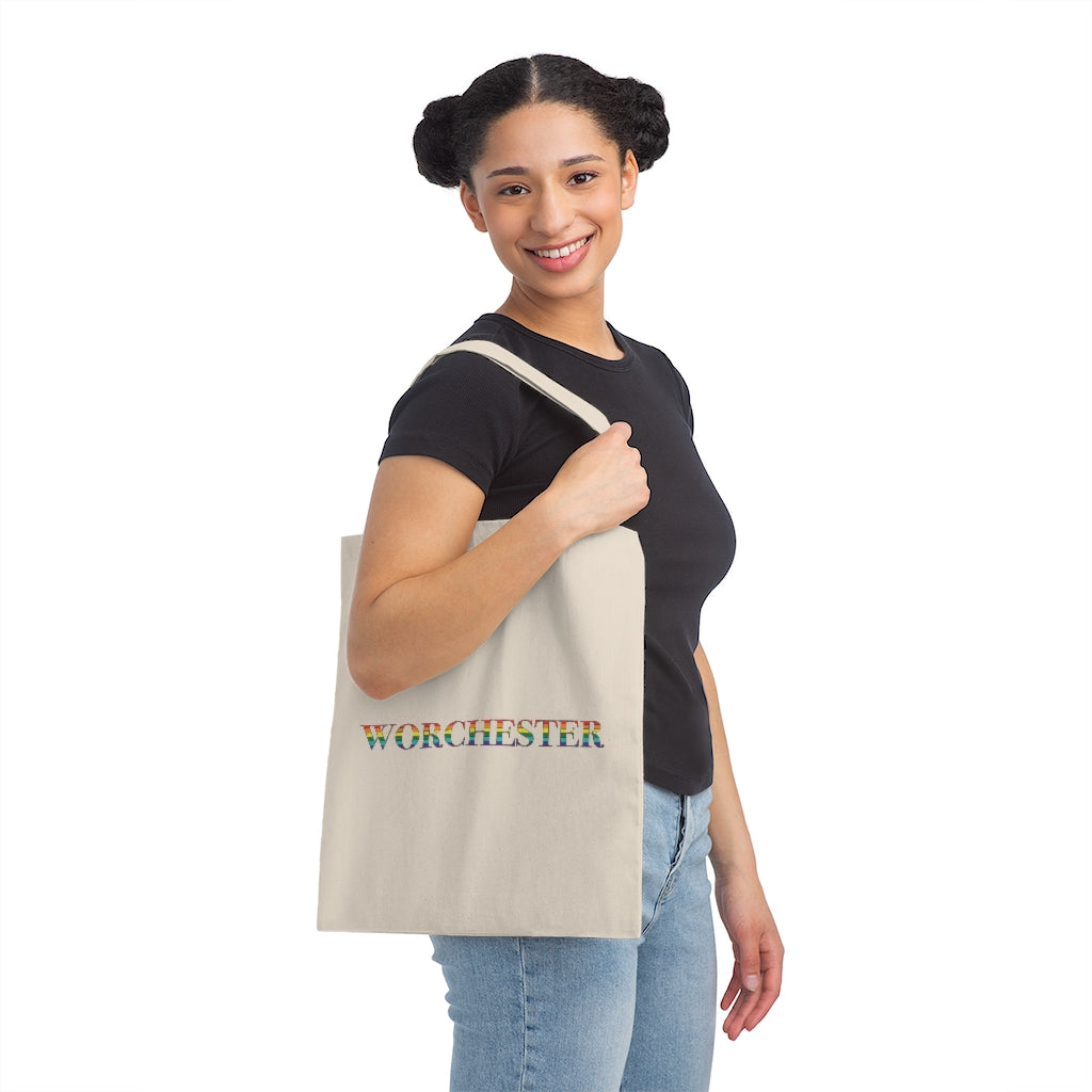 Worchester Rainbow Canvas Tote Bag