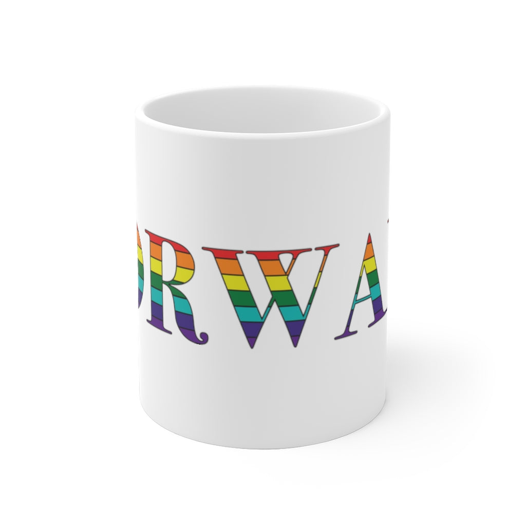 Norwalk Rainbow  White Ceramic Mug