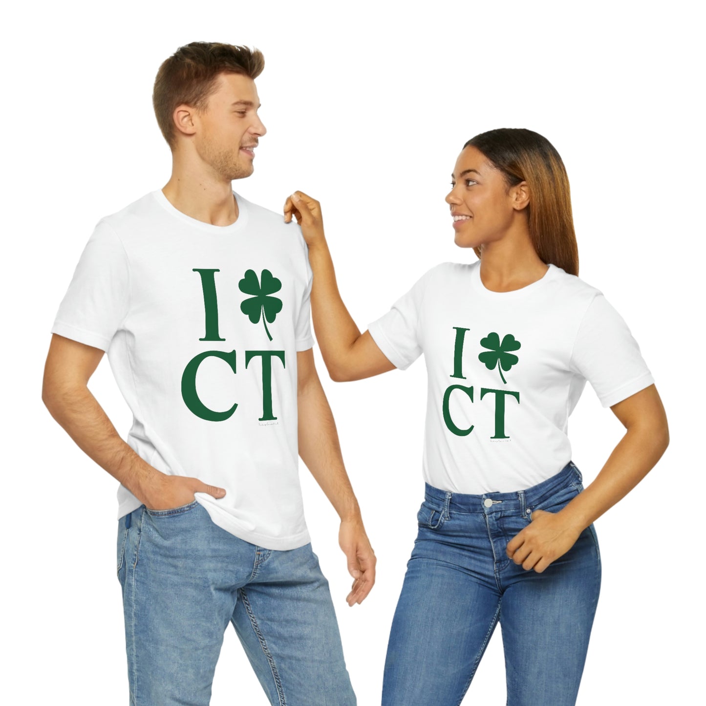 I Clover CT (Green) Unisex Jersey Short Sleeve Tee