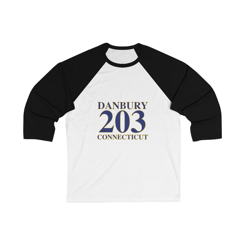 Danbury 203 Connecticut Unisex 3\4 Sleeve Baseball Tee