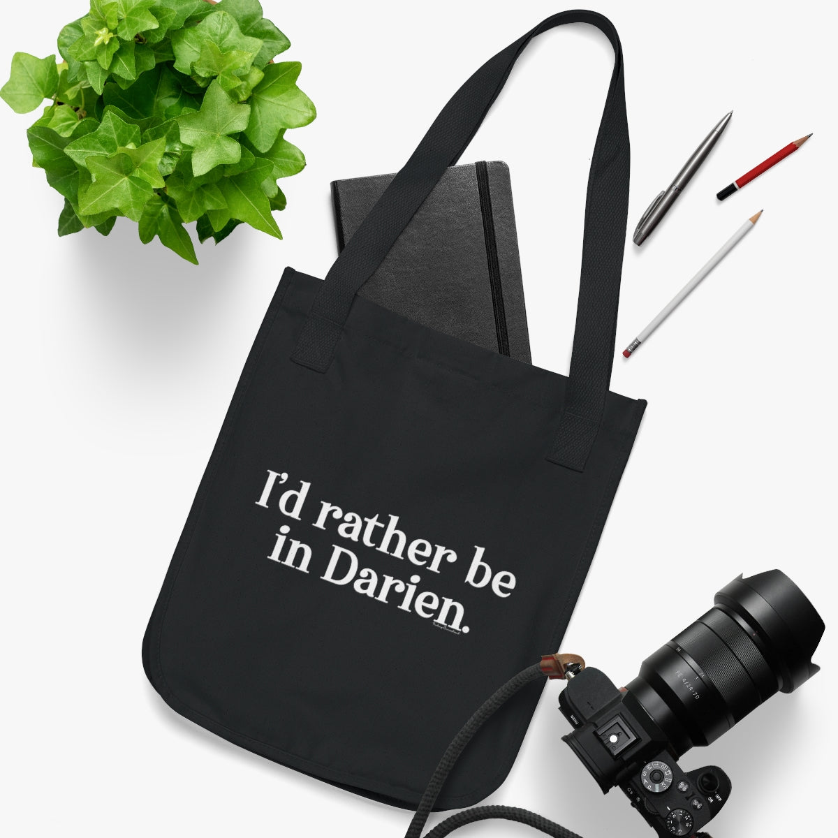 I'd rather be in darien connecticut tote bag