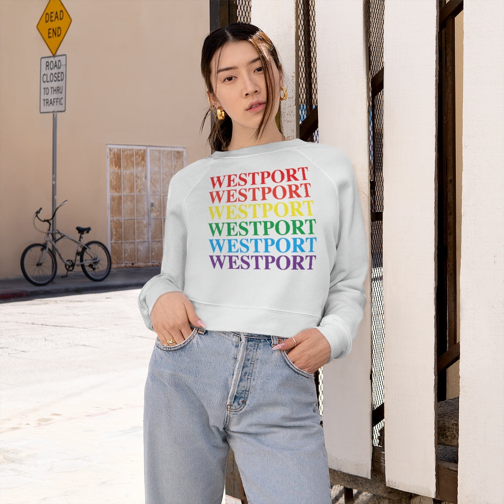 westport connecticut pride cropped sweatshirt