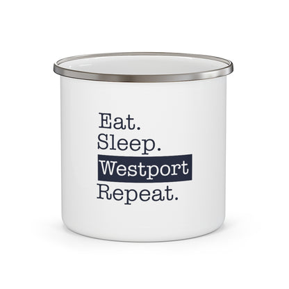 Eat. Sleep. Westport. Repeat. Camping mugs,  Water bottles, tumblers, mugs, travel mugs, apparel and gifts Westport, Connecticut. Unless noted sales goes to helps grow Finding Westport's website. Free shipping on all products. 