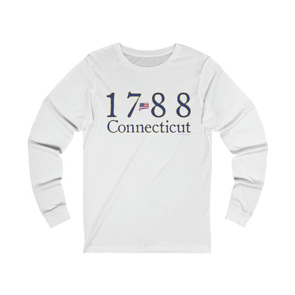 1788 Connecticut American Flag Unisex Jersey Long Sleeve Tee