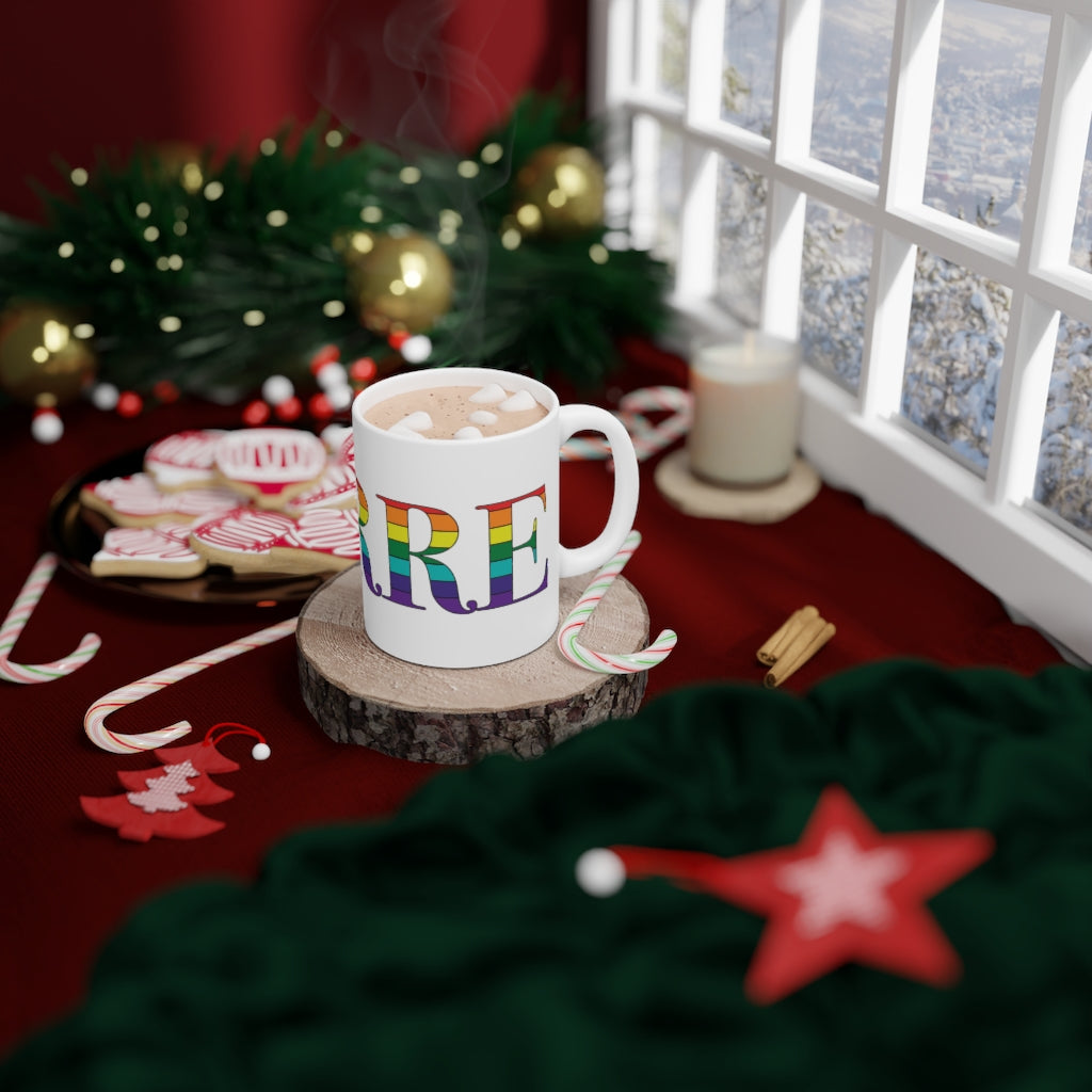 Barre Rainbow White Ceramic Mug