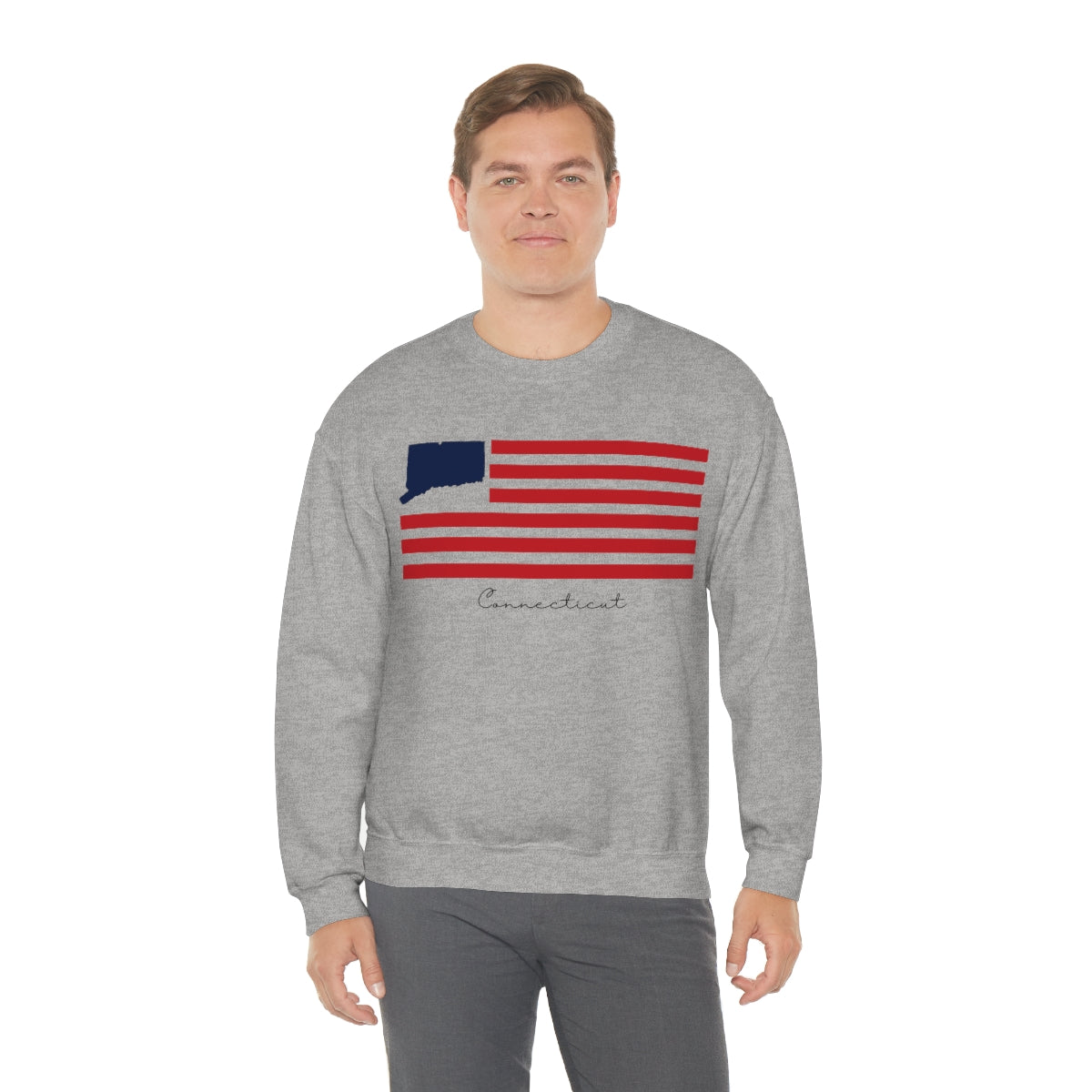 Connecticut Flag Unisex Heavy Blend™ Crewneck Sweatshirt