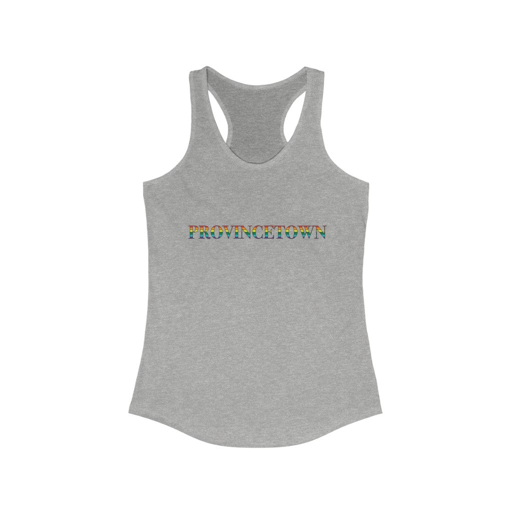 Provincetown Rainbow Women's Ideal Racerback Tank