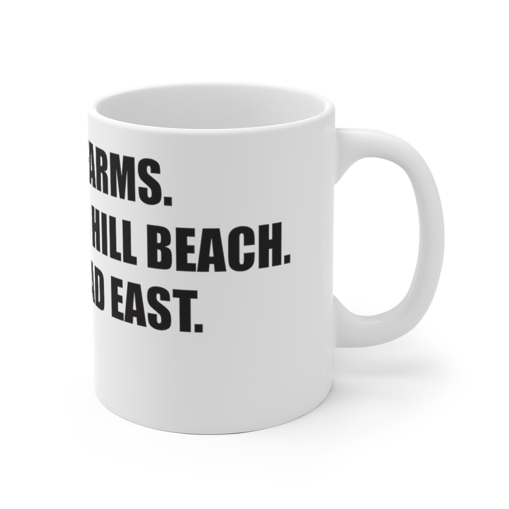  Greens Farms. Burying Hill Beach. Post Road East. Exit 18. White Ceramic Mug  How do you say Westport without saying Westport? Westport, Connecticut is filled with unique aspects. Each providing different elements that make up the town from historic to modern traditions.   Proceeds of this collection goes to help build Finding Westport and Finding Connecticut's  brands. 