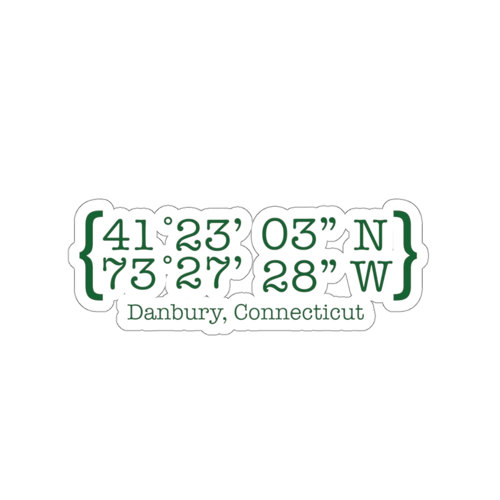 danbury connecticut coordinates stickers