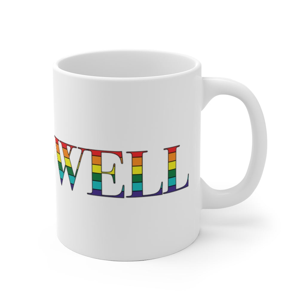 Hallowell Rainbow White Ceramic Mug