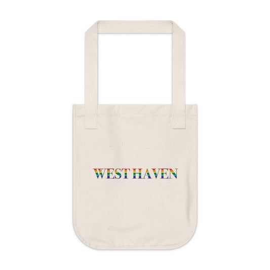 West Haven Rainbow Organic Canvas Tote Bag